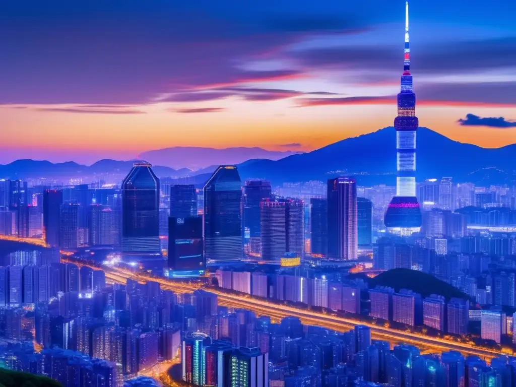 Futurista Seúl: Cripto y arquitectura Futuro urbano en Seúl, Corea del Sur: Criptoregulación y vibrante vida nocturna