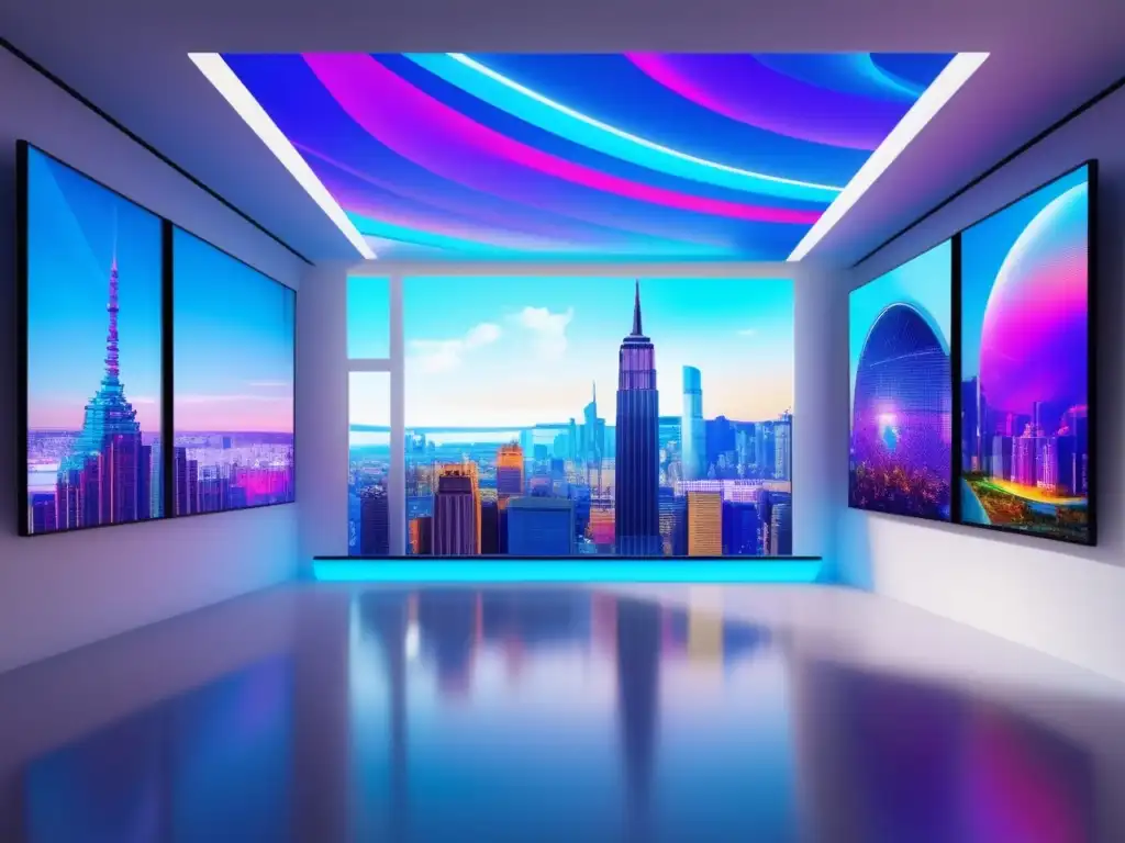 Futurista galería de arte digital con obras asombrosas Galería de arte digital futurista con obras maestras ultradetalladas en pantallas HD