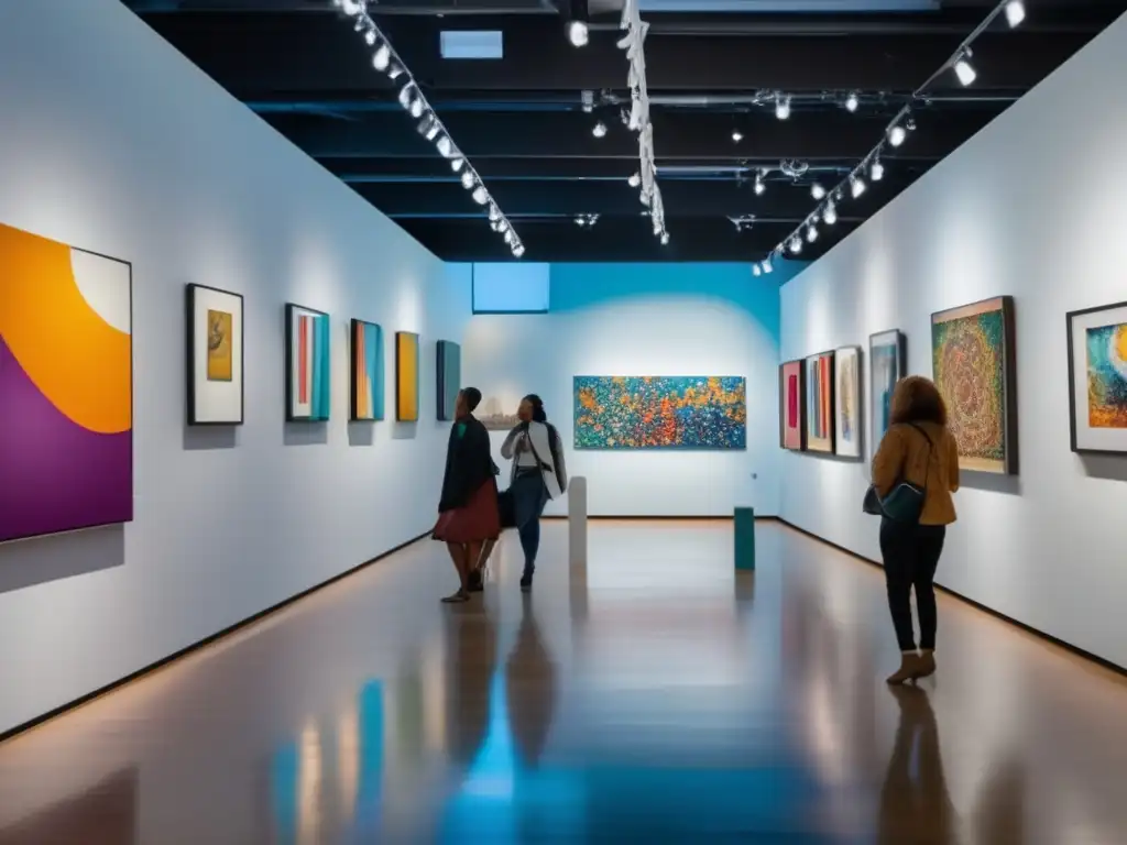 Galería de arte vibrante y cautivadora Galería de arte moderna con diversidad y apoyo a artistas emergentes