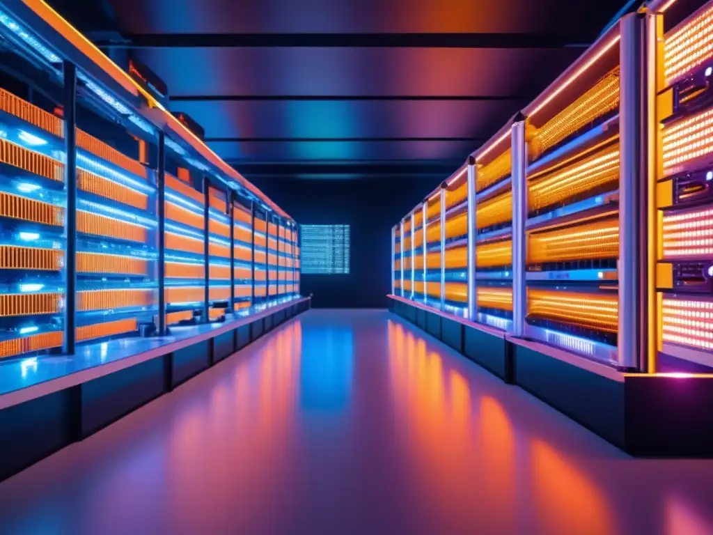 Granja de minería criptográfica moderna y de alta tecnología Ganancias en minería de criptomonedas con tecnología avanzada