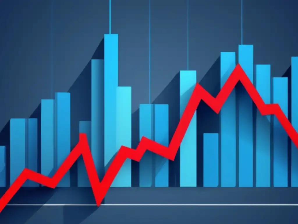 Gráfico de acciones: dividendos suspendidos Gráfico de bolsa con tendencia a la baja, estrategias de inversión en dividendos -