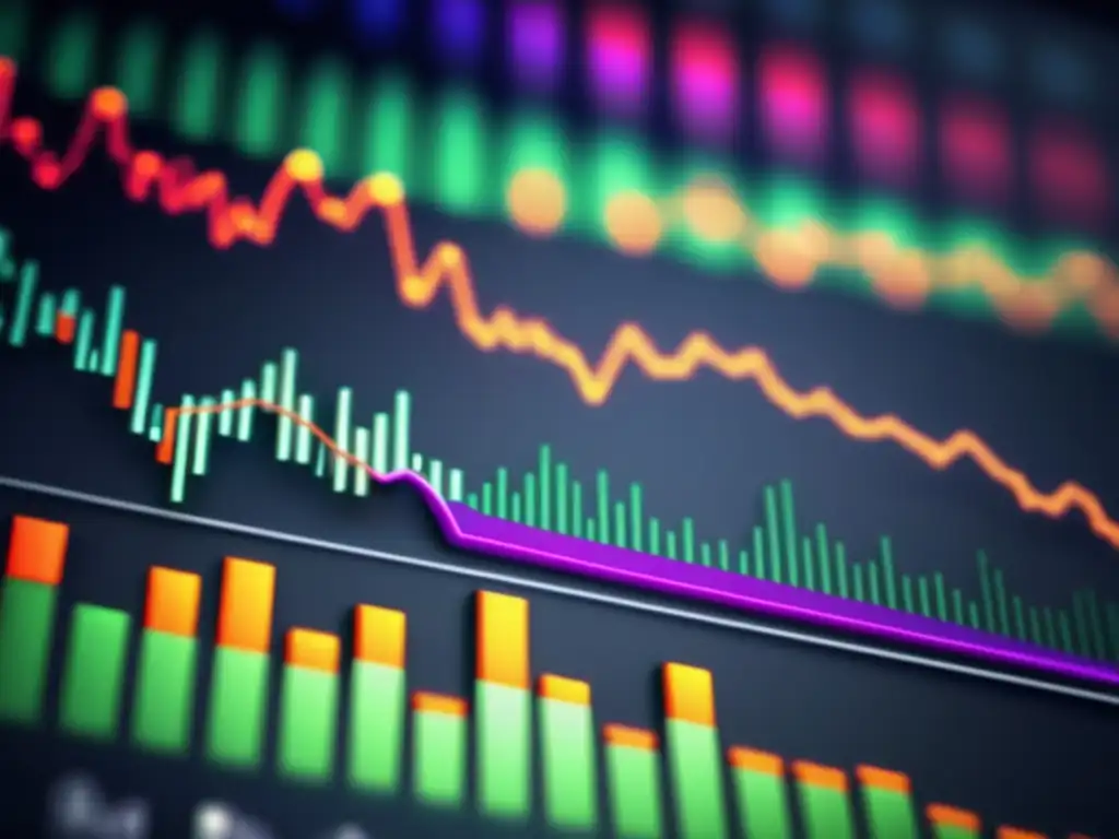 Gráfico detallado de bolsa con indicadores Stochastics Gráfico bolsa Stochastics: Estrategia inversión (110 caracteres)