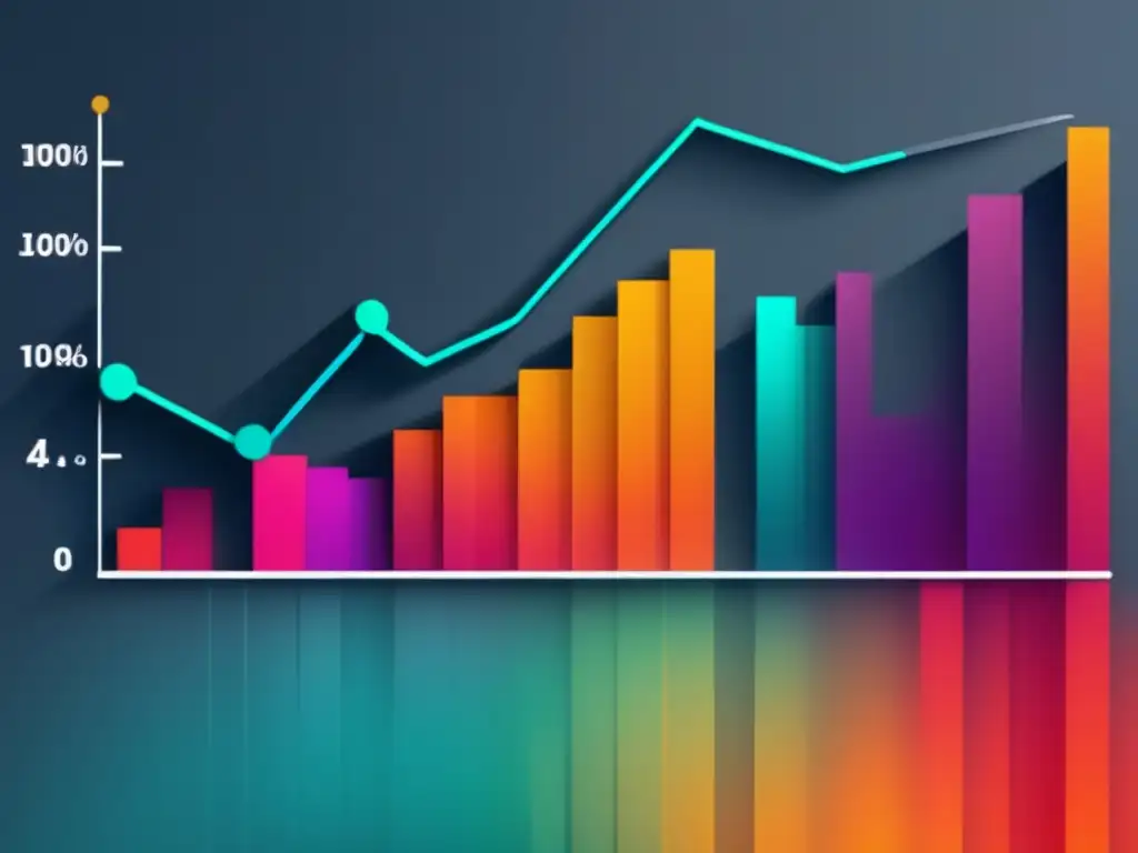 Gráfico de bolsa de valores ultradetallado Gráfico 8k detallado de índice sentimiento inversor con volatilidad y símbolos financieros