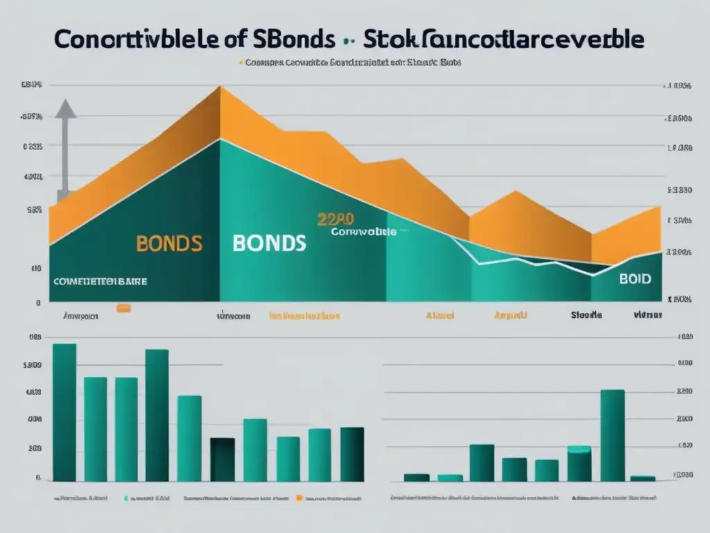 Gráfico financiero: bonos convertibles y acciones Gráfico financiero: Bonos convertibles ventajas desventajas