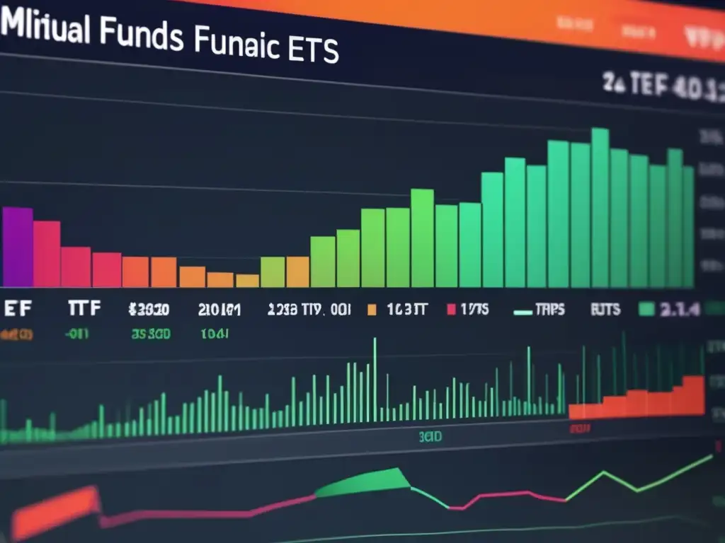 Gráfico financiero de ETFs y fondos mutuos Gráfico financiero de ETFs y Fondos Mutuos: Diferencias y rendimientos