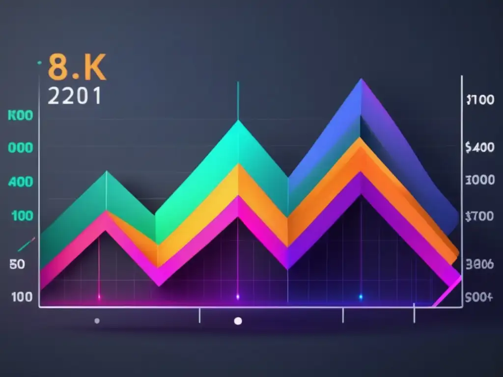 Gráfico financiero de tendencia alcista Gráfico financiero con patrones de éxito