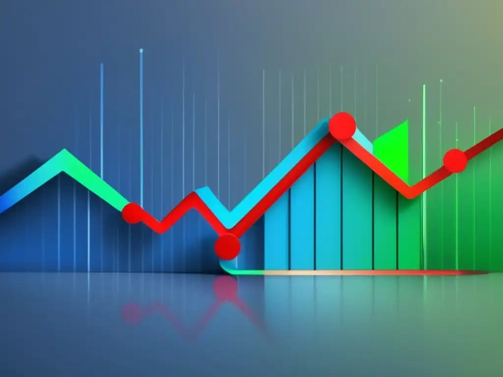 Gráfico de indicadores de mercado con tendencia alcista Gráfico indicadores volumen predecir rally acciones