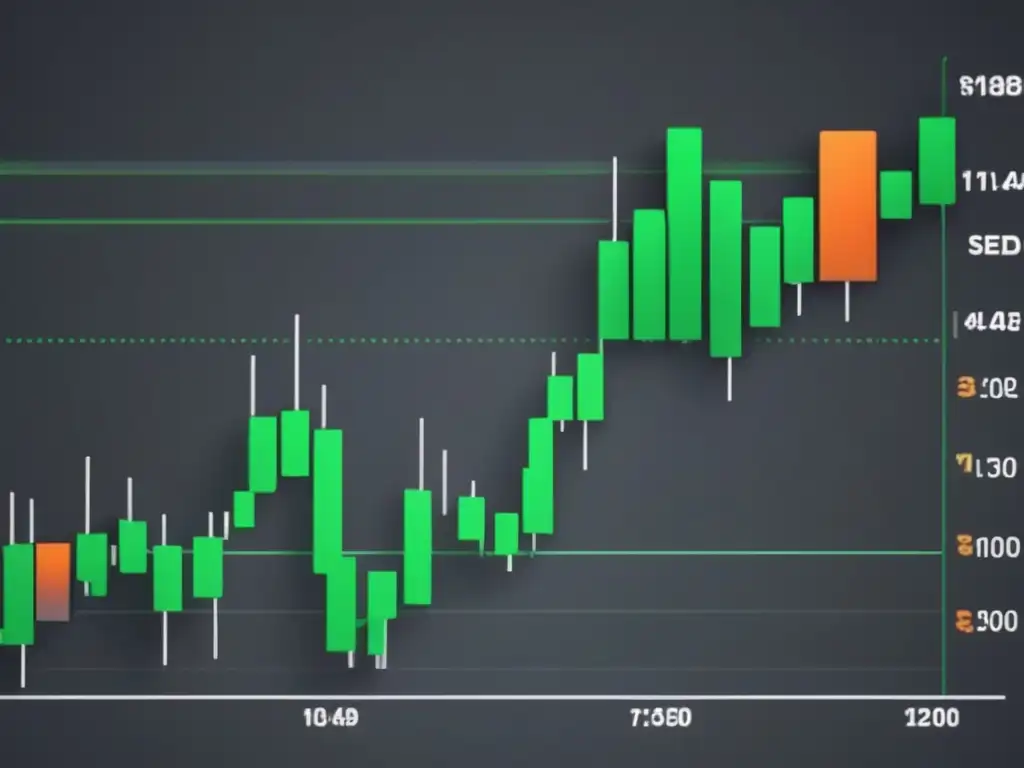 Gráfico de bolsa con indicador Parabolic SAR Gráfico 8k Parabolic SAR con estrategias inversiones