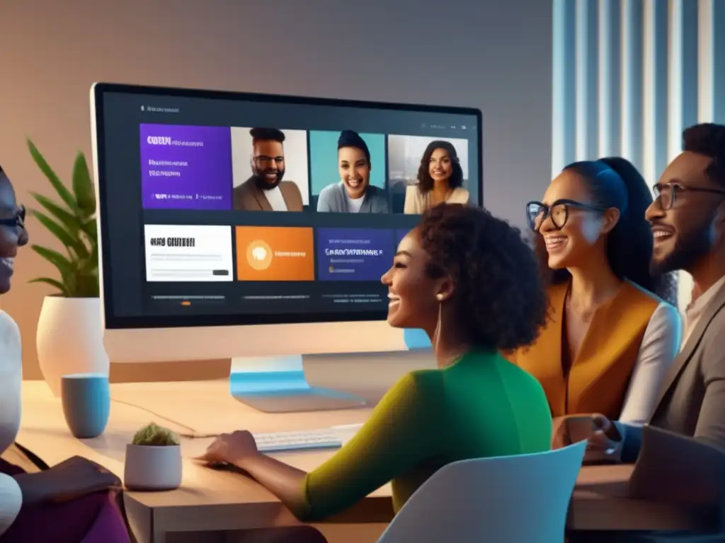 Grupo diverso en crowdfunding Grupo diverso de personas en campaña de crowdfunding, muestra beneficios del crowdfunding para la sociedad