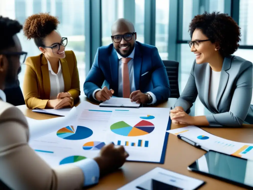 Diversidad y colaboración en la oficina Grupo diverso promoviendo sistema financiero inclusivo en ONG