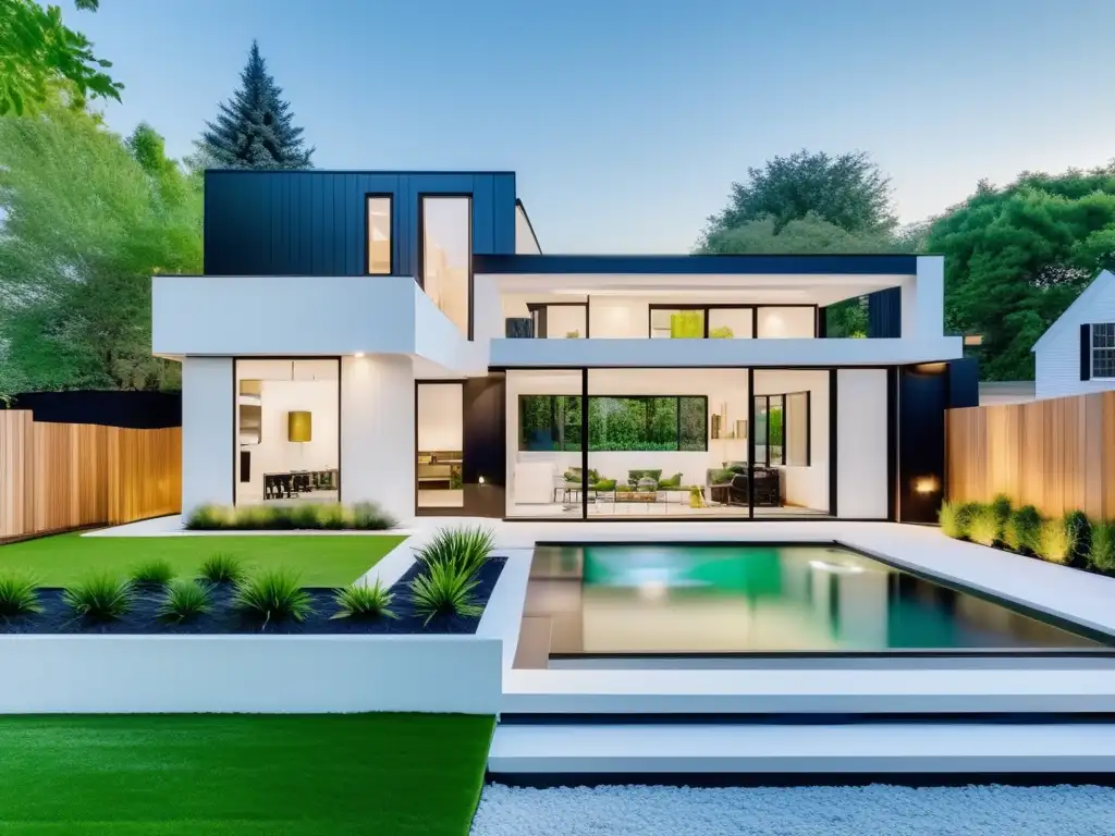 Casa renovada con diseño moderno y paisaje exuberante Hermosa casa renovada con diseño arquitectónico moderno y detalles impecables - Estrategias de 'House Flipping' rentables