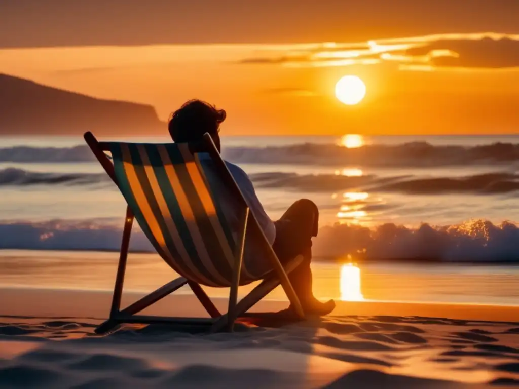Playa tranquila al atardecer Hermosa imagen 8k de una playa tranquila al atardecer