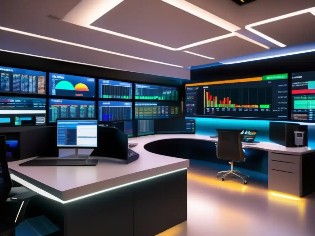 Mesa de trading moderna y sofisticada Herramientas avanzadas de trading para inversores profesionales