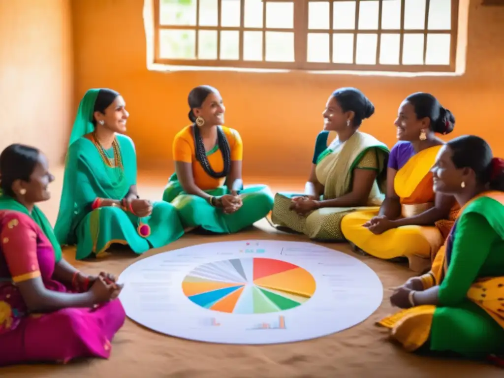 Mujeres empoderadas en reunión de microfinanzas Historias inspiradoras microfinanciamiento: Mujeres empoderadas en reunión de microfinanzas