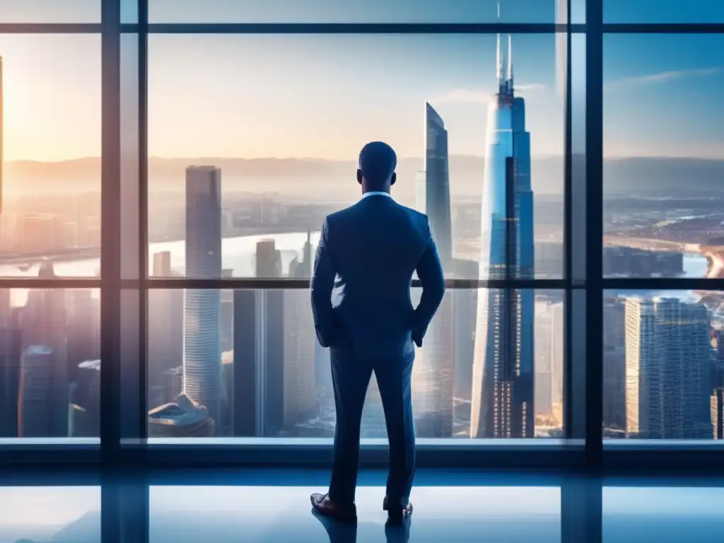 Empresario reflexionando sobre economía Hombre de negocios reflexionando sobre análisis fundamental y errores en inversiones