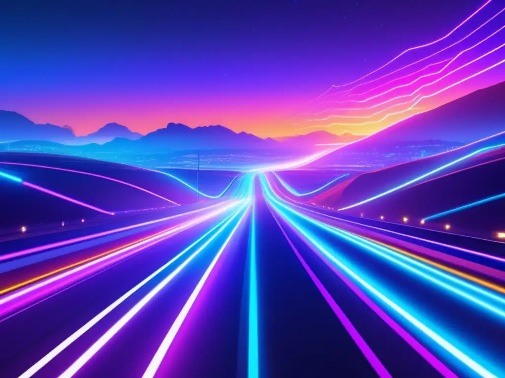Carretera digital de criptomonedas Imagen: Autopista digital criptomonedas, simbolizando divisiones y diferencias ideológicas - Entendiendo divisiones criptomonedas