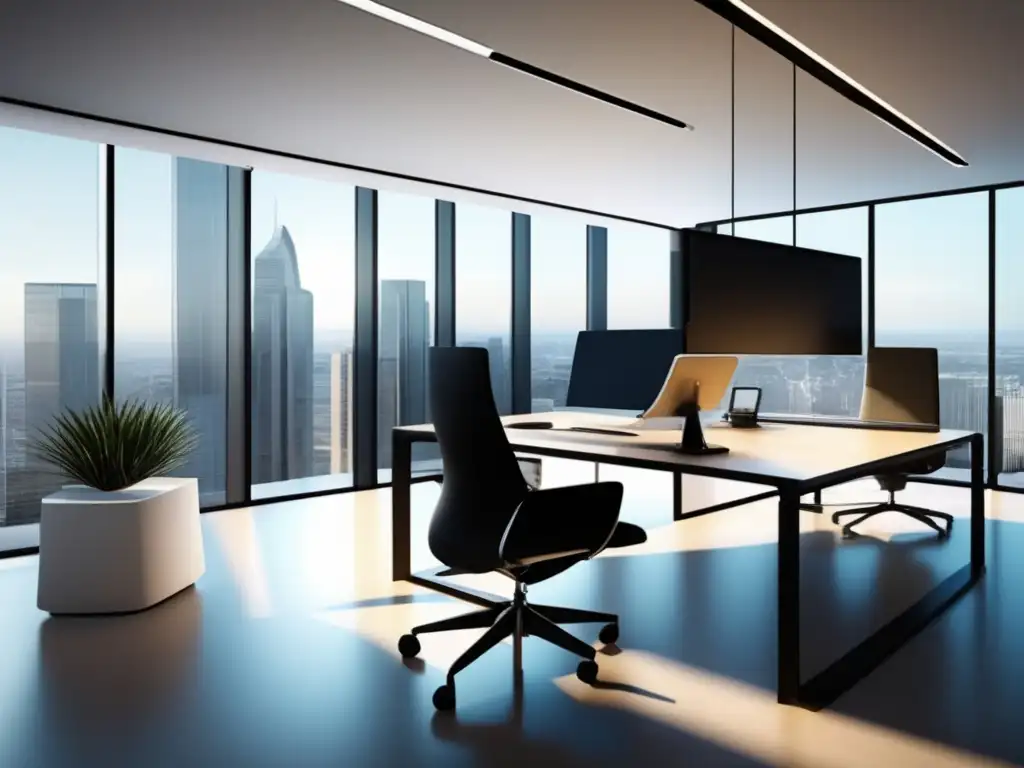 Oficina moderna y elegante con ambiente de inversión Imagen oficina moderna con estrategias de inversión a corto plazo