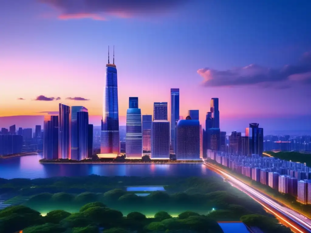 Ciudad moderna al atardecer Imagen: Pasos para escalar mercado residencial en una ciudad moderna al atardecer