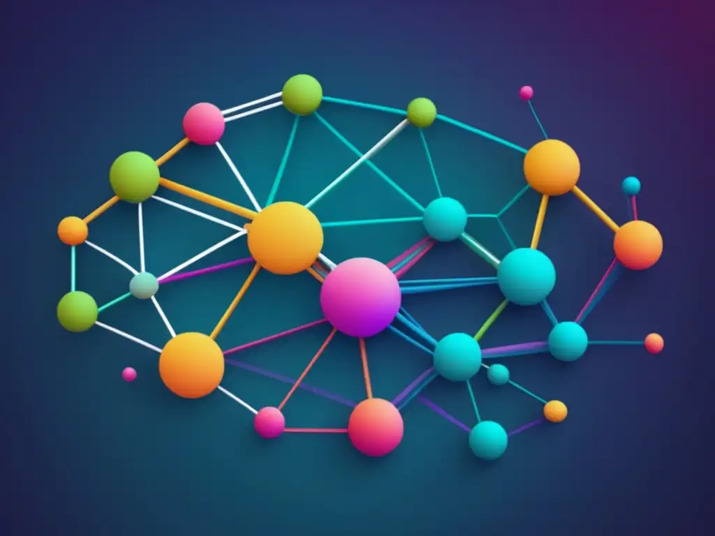 Red de confianza y conexión digital Imagen de red digital 8k con nodos de identidad y soluciones de Ontology