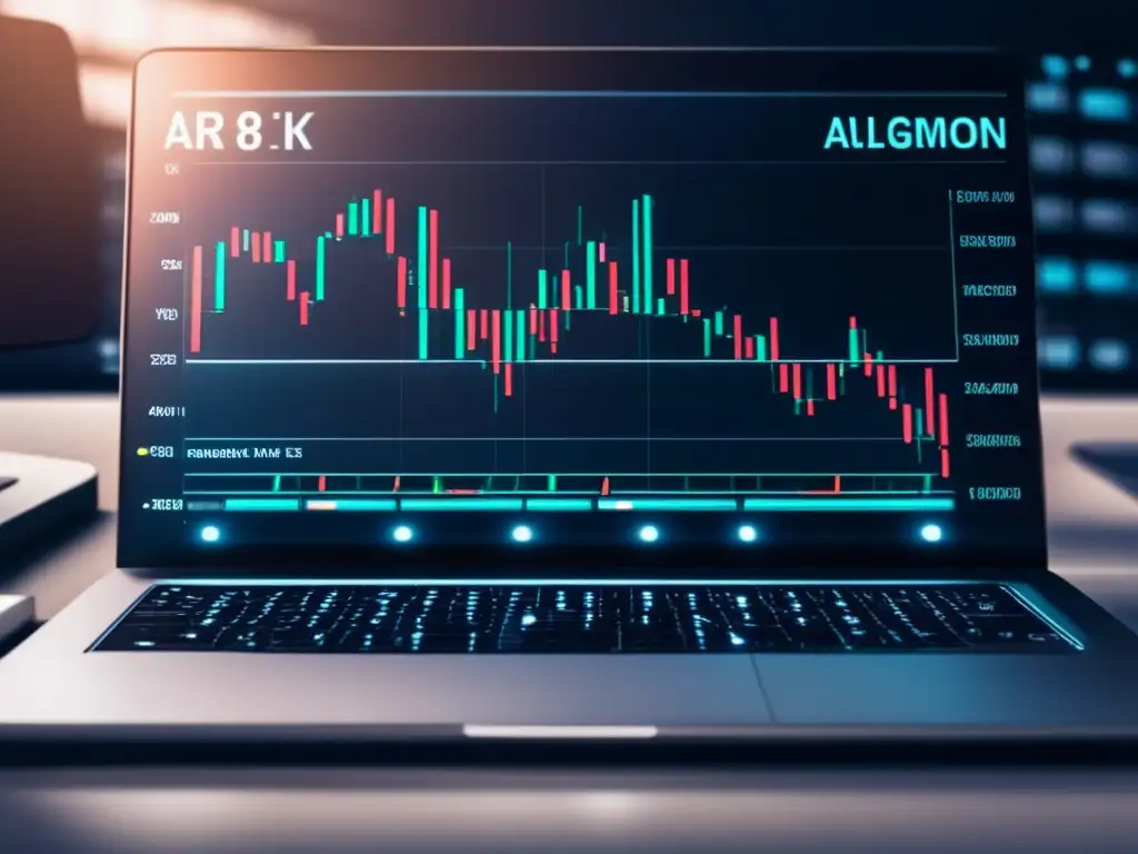 Trading algorítmico en sala de operaciones Imagen de trading algorítmico en inversiones financieras