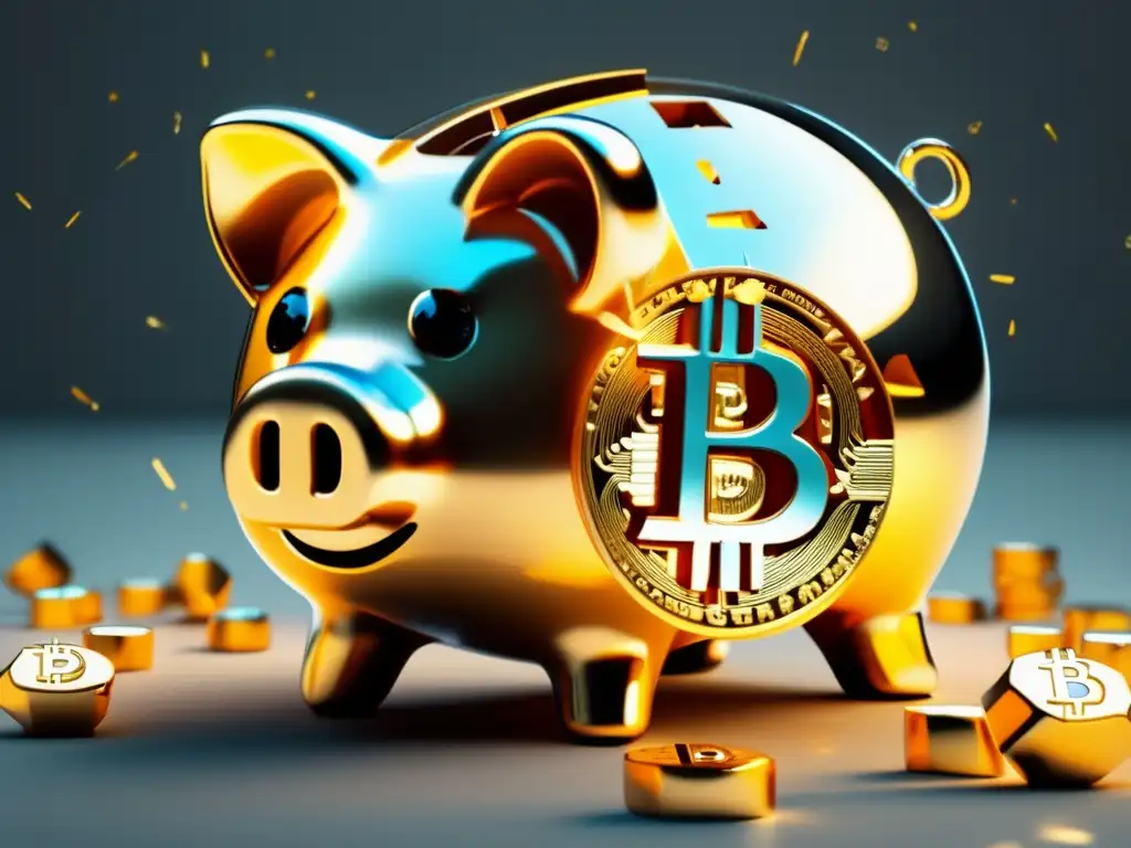 Crisis financiera y el impacto disruptivo de Bitcoin Shattered piggy bank: impacto de Bitcoin en finanzas