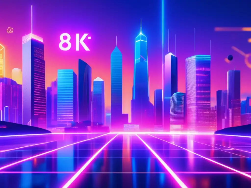 Futuro de las criptomonedas Impacto de criptomonedas en inversiones: Futurista paisaje financiero con rascacielos de símbolos digitales y profesionales animados discutiendo