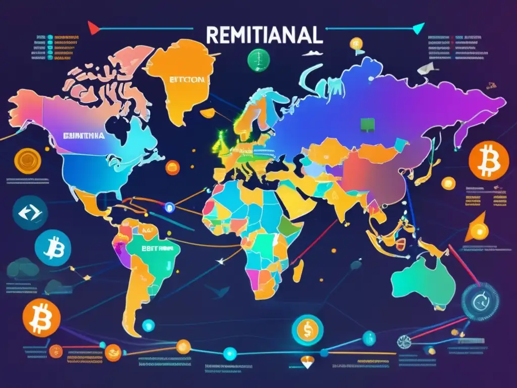 Mapa global y criptomonedas Impacto de criptomonedas en remesas internacionales