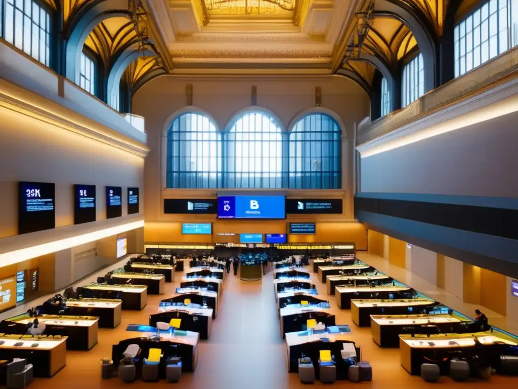 Trading floor en la Bolsa de Madrid Impacto cultural en inversiones financieras en la Bolsa de Madrid