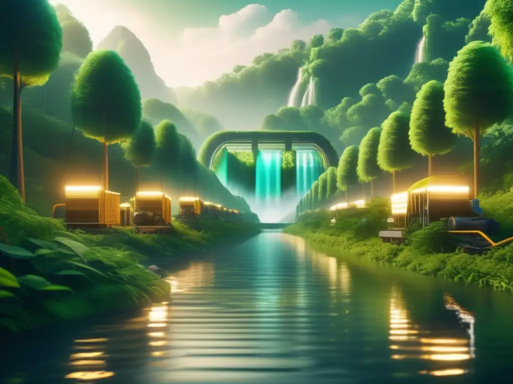 Juxtaposición naturaleza y tecnología Impacto de minería criptomonedas en energía global