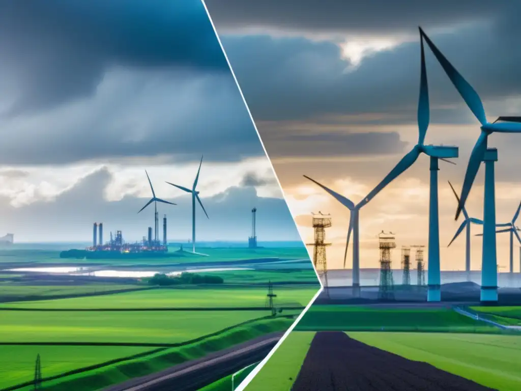 Contraste entre industria petrolera y energía renovable Impacto de la transición energética: acciones para un futuro sostenible