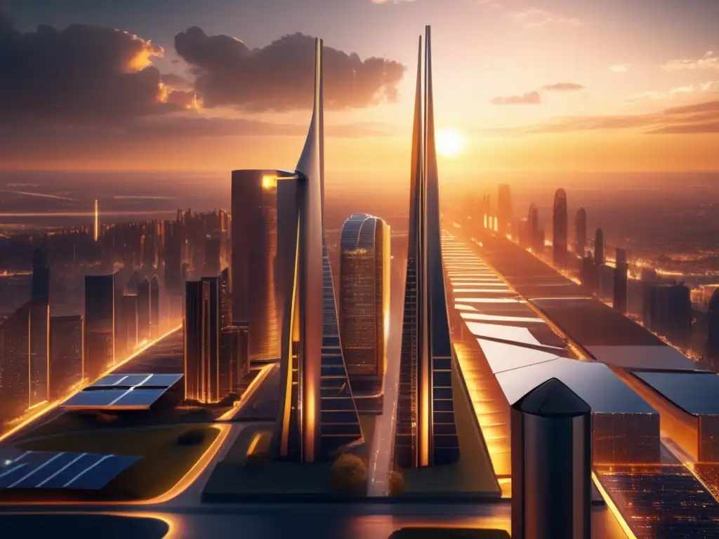 Ciudad futurista con energía renovable Importancia de la energía renovable en la transición global