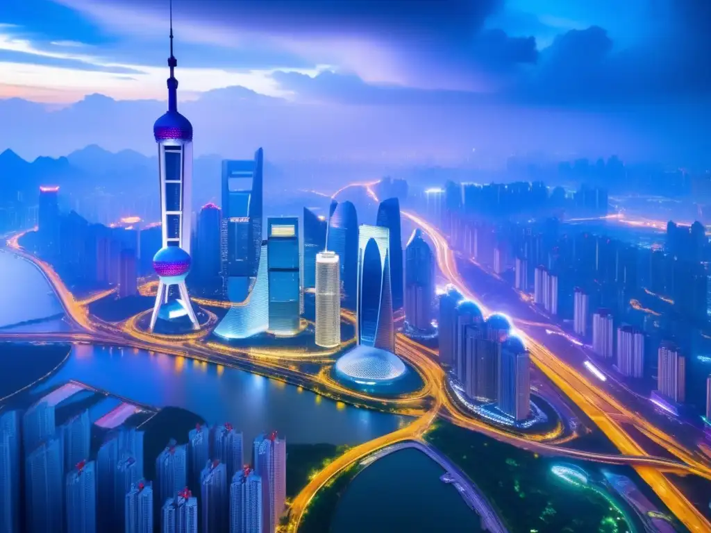 Deslumbrante ciudad futurista en China Importancia de la infraestructura en mercados emergentes: Deslumbrante desarrollo urbano en China