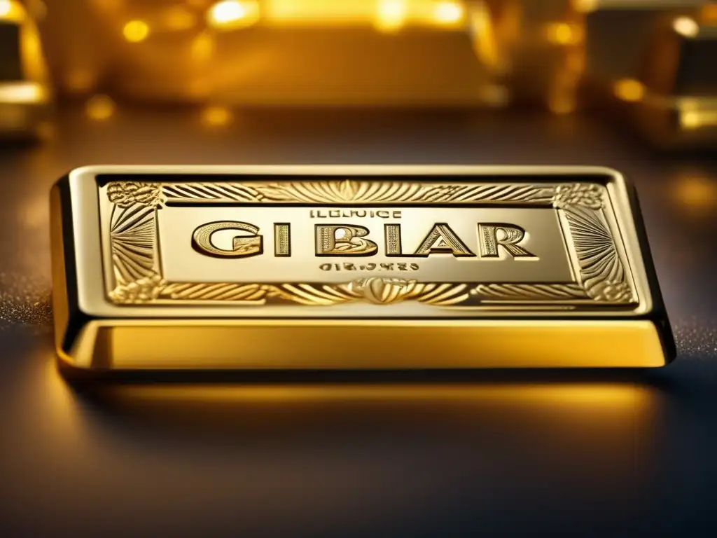 Importancia del patrón oro en inversiones: barra de oro glisten