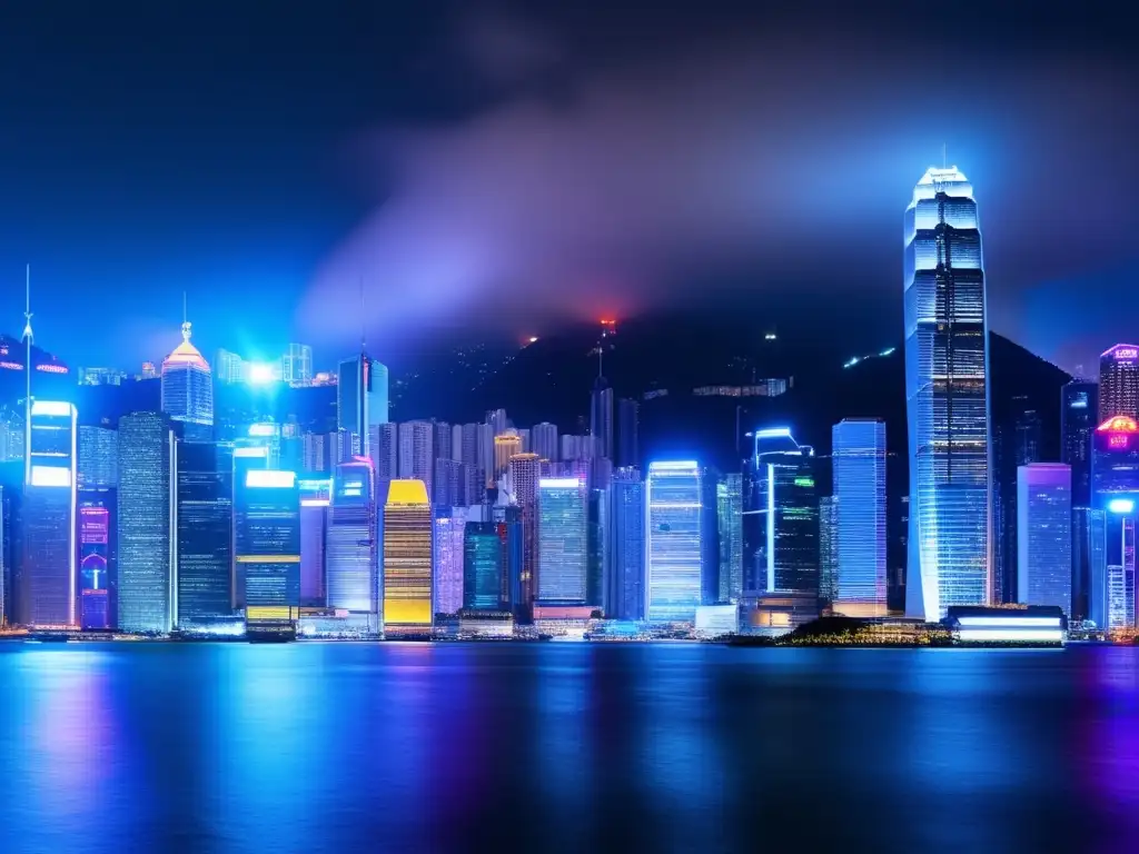 Impresionante skyline de Hong Kong Importancia de Hong Kong como puente de inversión