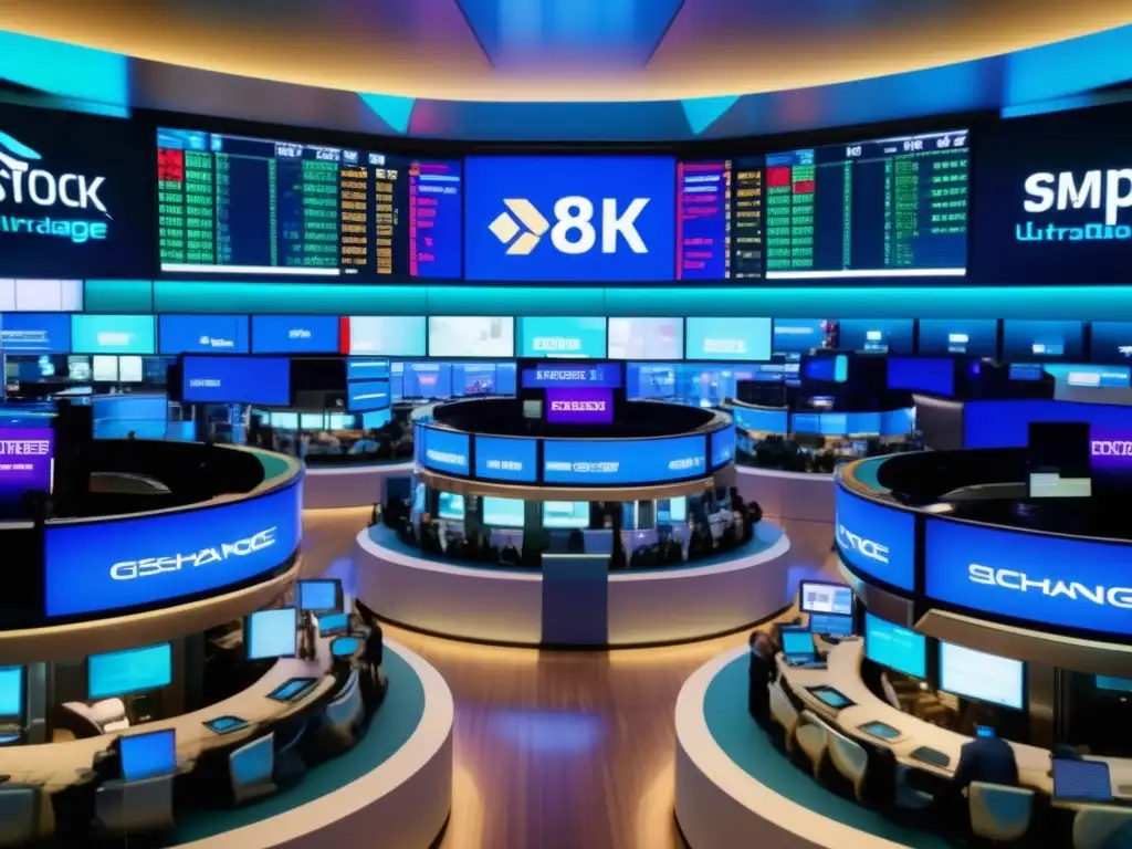Piso de bolsa: energía y profesionalismo Indicadores bursátiles confiables para inversores en vibrante piso de bolsa 8k