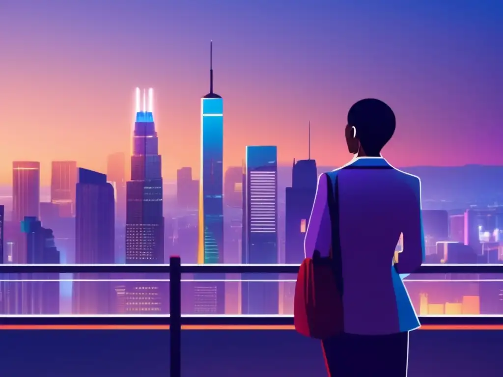 Ciudad multicultural al atardecer Influencia cultural en inversiones financieras