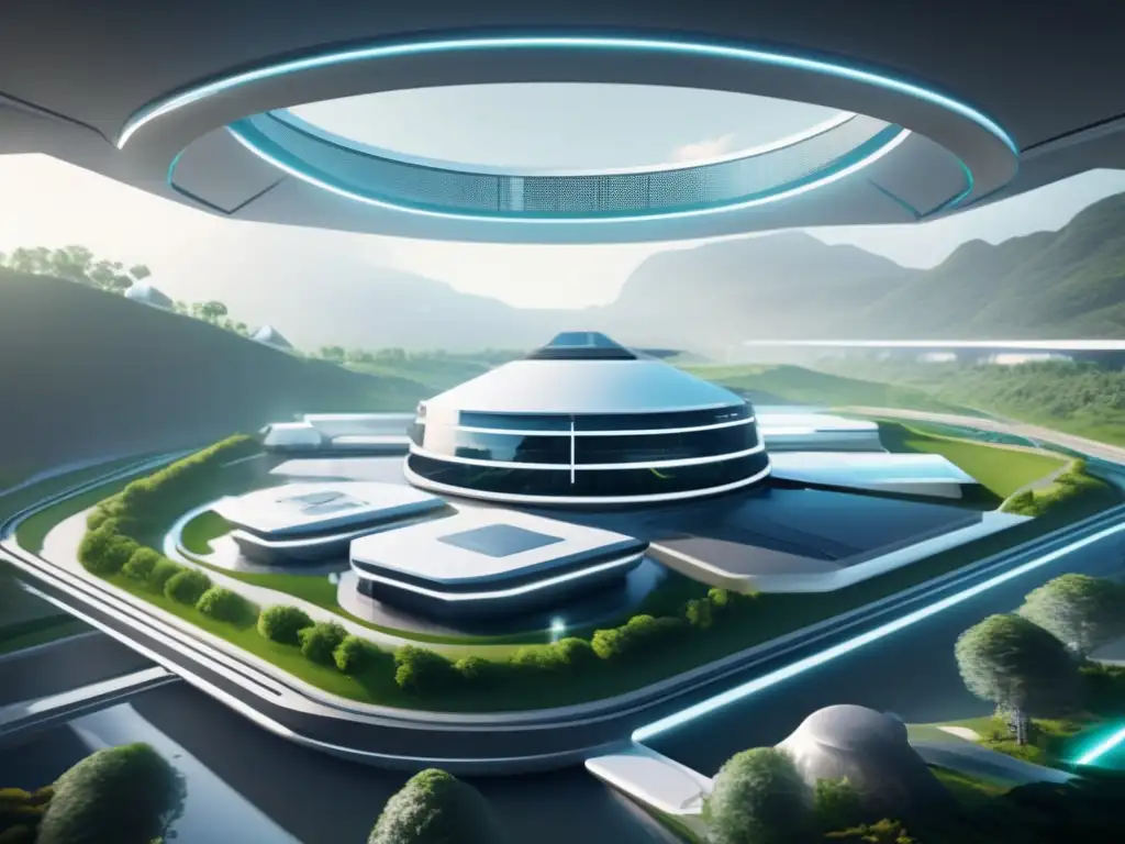 Complejo minero futurista y sostenible con tecnología de vanguardia Inicio seguro en minería de Bitcoin: Complejo minero futurista con tecnología de vanguardia, armonía con la naturaleza y eficiencia