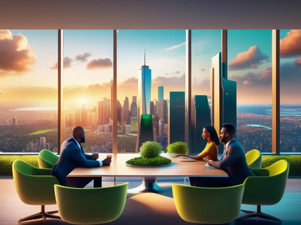 Conversación sobre flipping inmobiliario Guía completa flipping inmobiliario principiantes: Ciudad moderna, conversaciones sobre inversión, energía y emoción