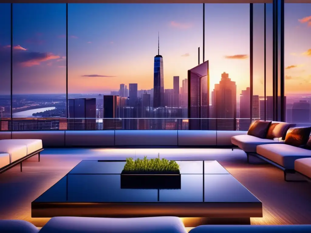 Ciudad moderna al atardecer Invertir en inmuebles: Errores fatales - Ciudad moderna, atardecer, rascacielos, penthouse de lujo
