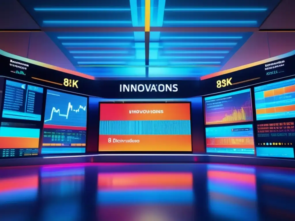 Futuro de la bolsa: imagen vibrante de la bolsa del futuro Innovaciones en Derivados: Oportunidades en Bolsa con imagen futurista de una vibrante bolsa de valores