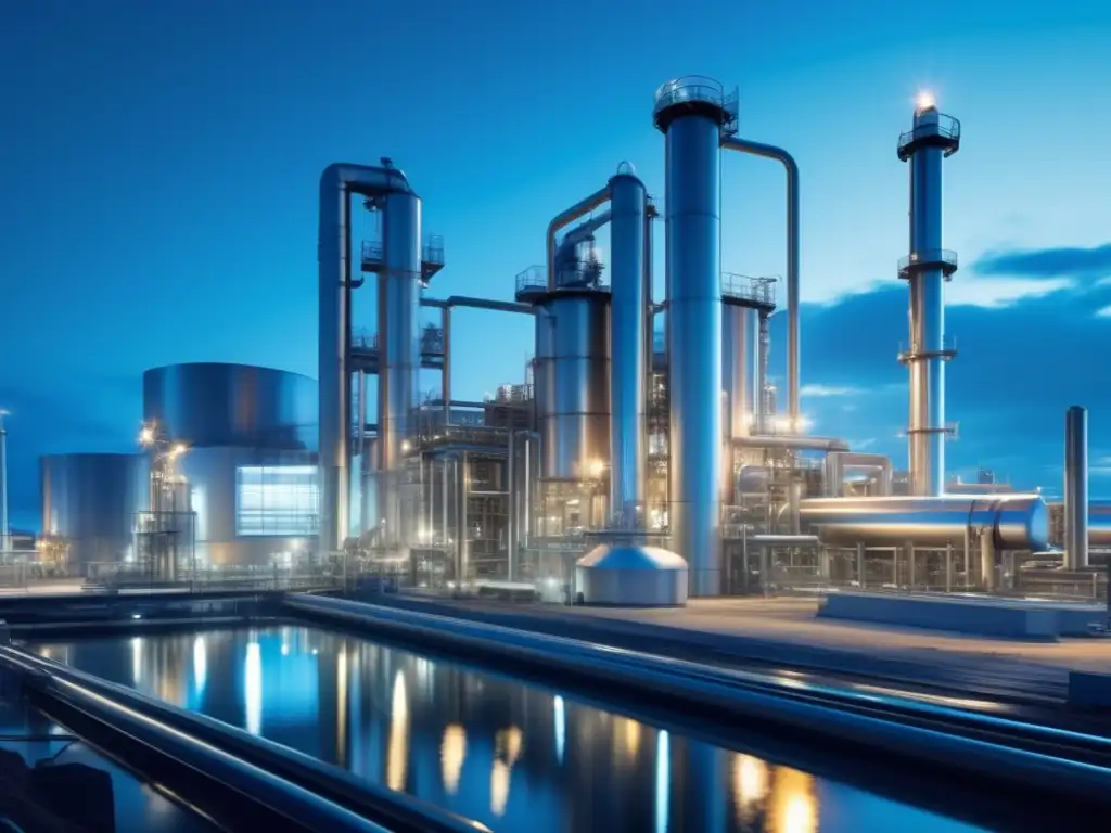 Refinería de zinc moderna con diseño futurista Instalación de refinería de zinc con diseño futurista y tecnología avanzada - Potencial de inversión en zinc