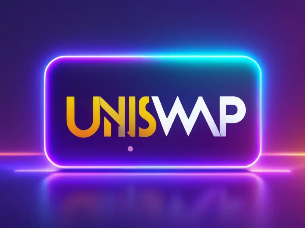 Interfaz moderna de Uniswap: criptotrading eficiente Interfaz futurista de intercambio descentralizado de criptomonedas Uniswap