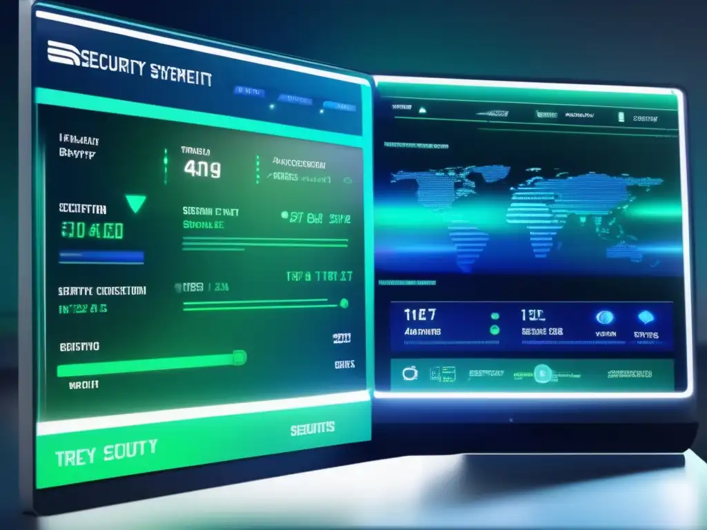 Sistema de seguridad avanzado para cuentas de trading Interfaz futurista de seguridad para cuentas de trading seguras