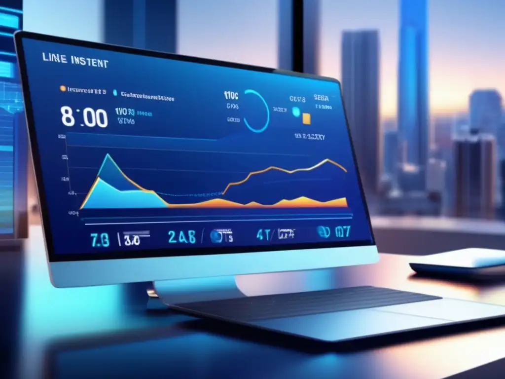 Interfaz futurista optimizada para inversiones pasivas Interfaz futurista de software de inversión pasiva optimizada -