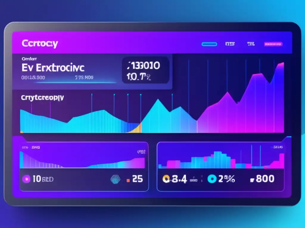 Interfaz futurista de exchange de criptomonedas descentralizado Interfaz futurista de Uniswap: intercambio descentralizado de criptomonedas