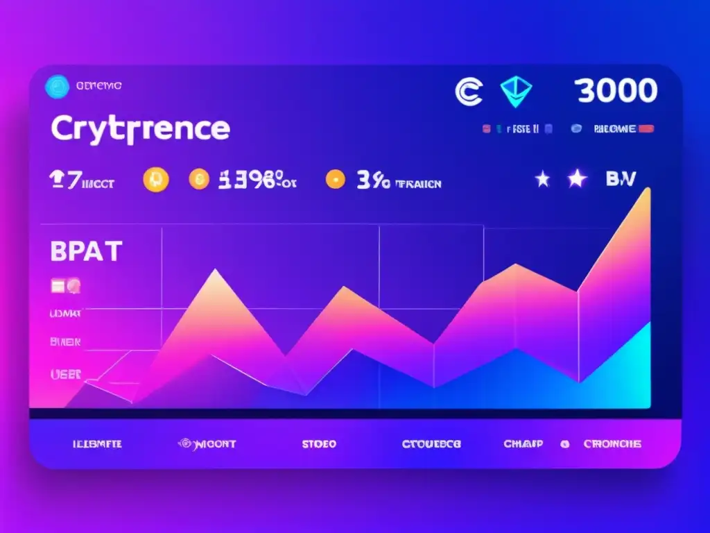 Interfaz moderna y futurista de intercambio de criptomonedas Interfaz moderna y elegante de una plataforma de intercambio de criptomonedas