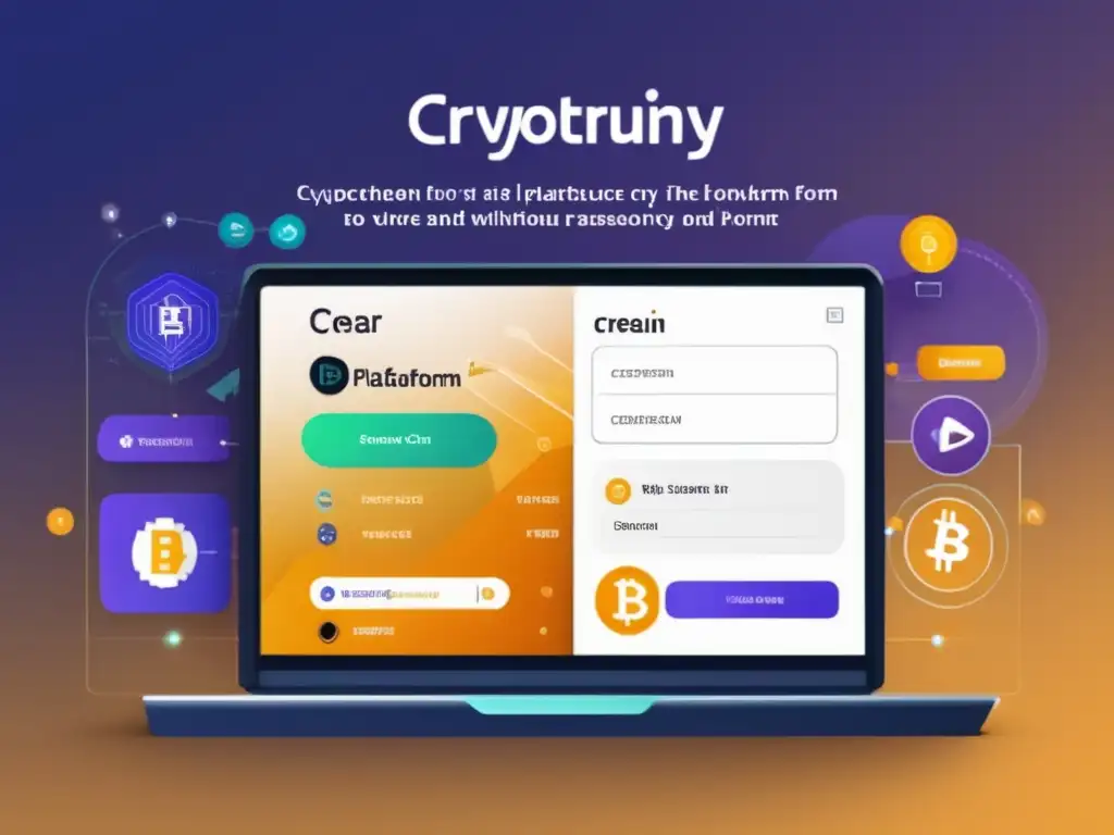 Interfaz moderna de plataforma criptográfica Interfaz moderna de plataforma criptomonedas que acepta PayPal
