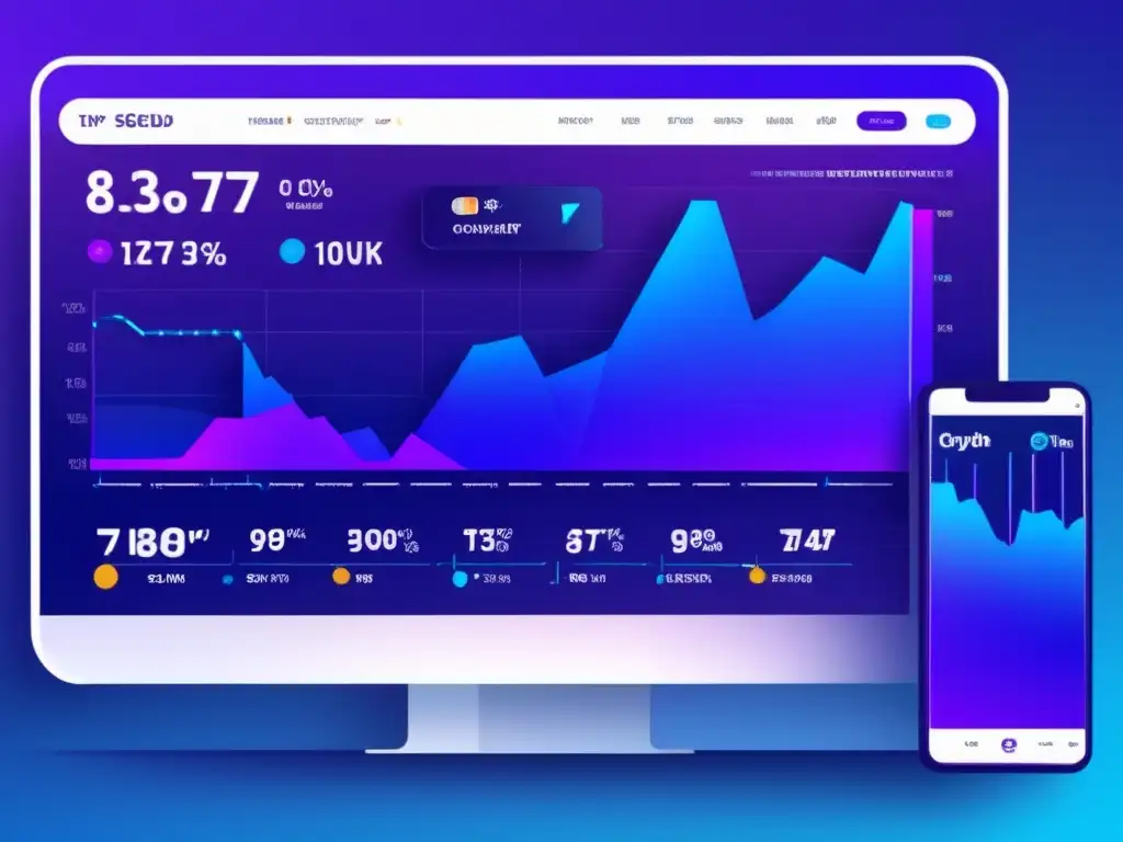 Interfaz moderna y sofisticada de plataforma de trading Interfaz moderna de plataforma de trading con opciones de criptomonedas en plataformas tradicionales
