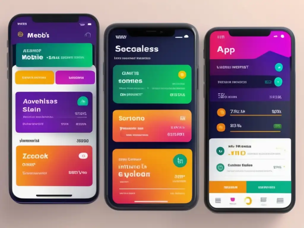 Interfaz intuitiva de aplicación móvil de inversiones Interfaz moderna y sencilla de app de inversión para millennials