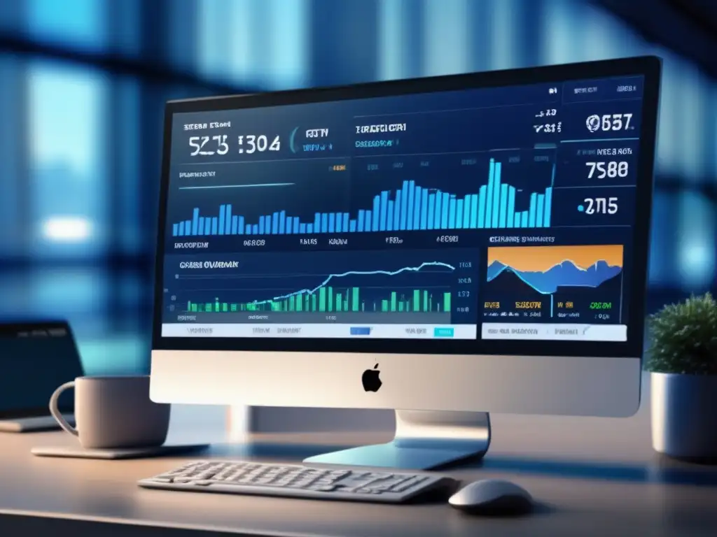 Interfaz moderna de trading en pantalla Interfaz de trading moderna y profesional con beneficios de bots de trading automatizado